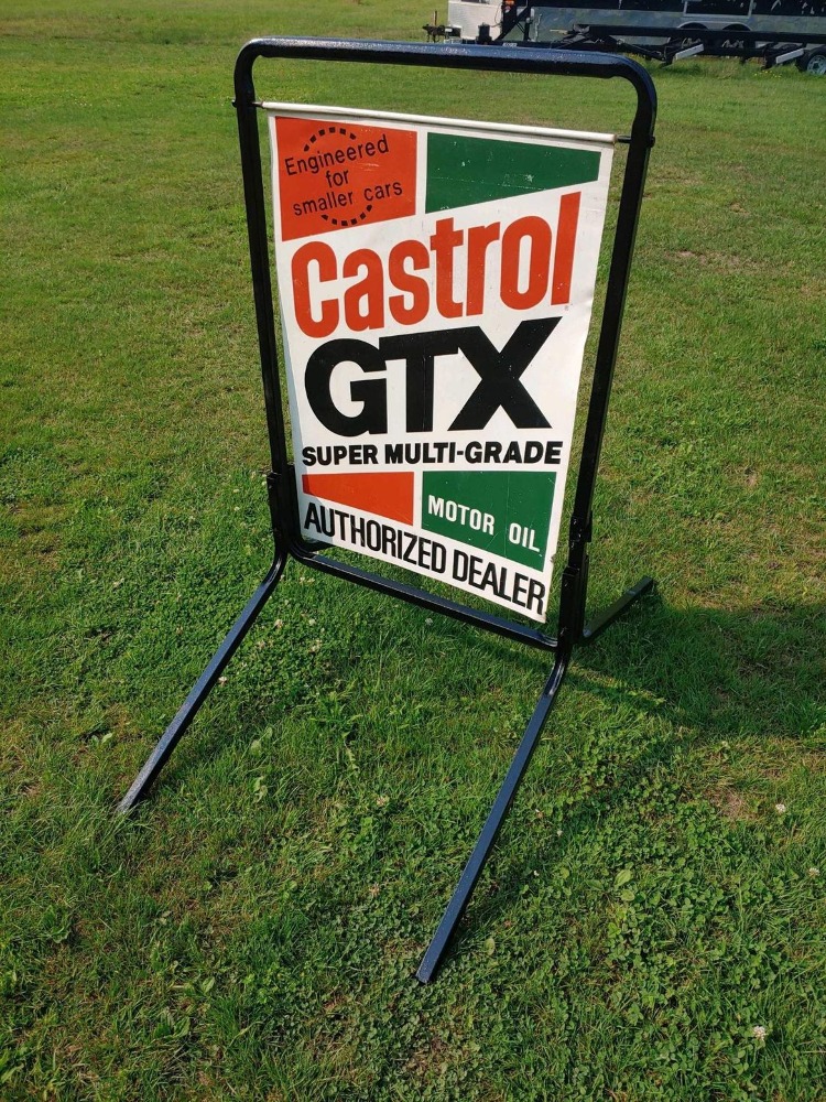Lot S21 - 102 - Castrol GTX Curb Sign | Saratoga Motorcar Auction
