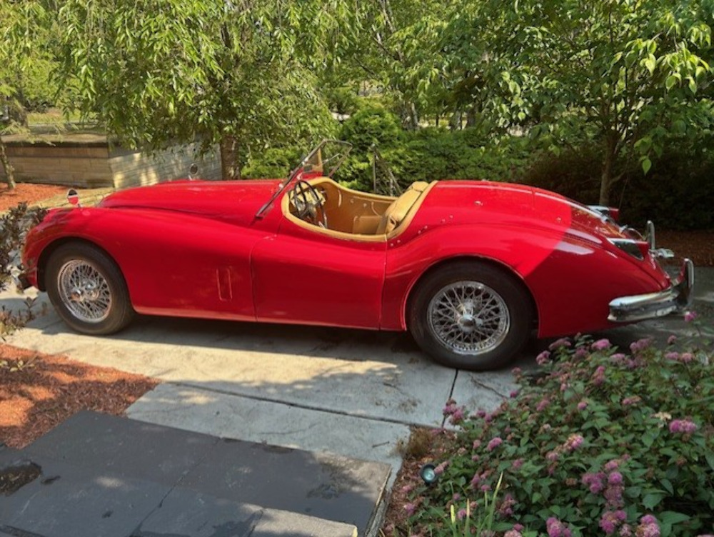 1956 Jaguar XK 140 Roadster full side profile view