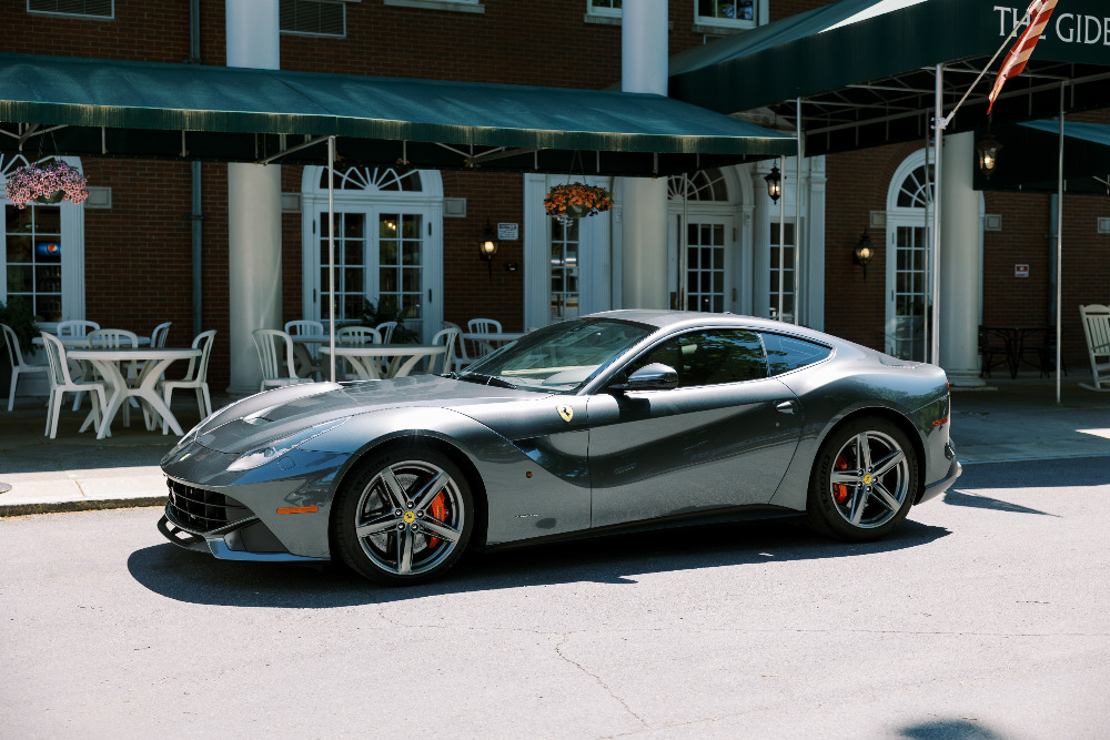 2015 Ferrari F12 Berlinetta parked at The Gideon Putnam, offered at Saratoga Motorcar Auction